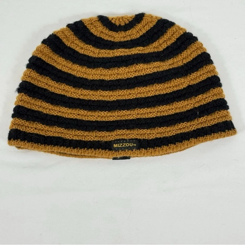 Mizzou Striped Black and Gold‎ Beanie